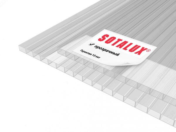 Поликарбонат сотовый «Sotalux» прозрачный, 4 мм - картинка 1